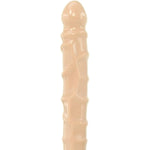 Doc Johnson Raging Hard-Ons - Slim Line - 8 Inch (8.7 in. Long and 1.2 in. Wide) - Heavily Veined - Dildo with Suction Cup Base - Great For Anal Beginners - Vanilla