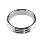 3-Ring One-Piece Cock Ring For Men, Smooth Scrotum Stretcher Glans Weighted Rings, 304 Stainless Steel Penis Ring Sm Penis Bondage Chastity Sex Toy For Couples (48Mm)
