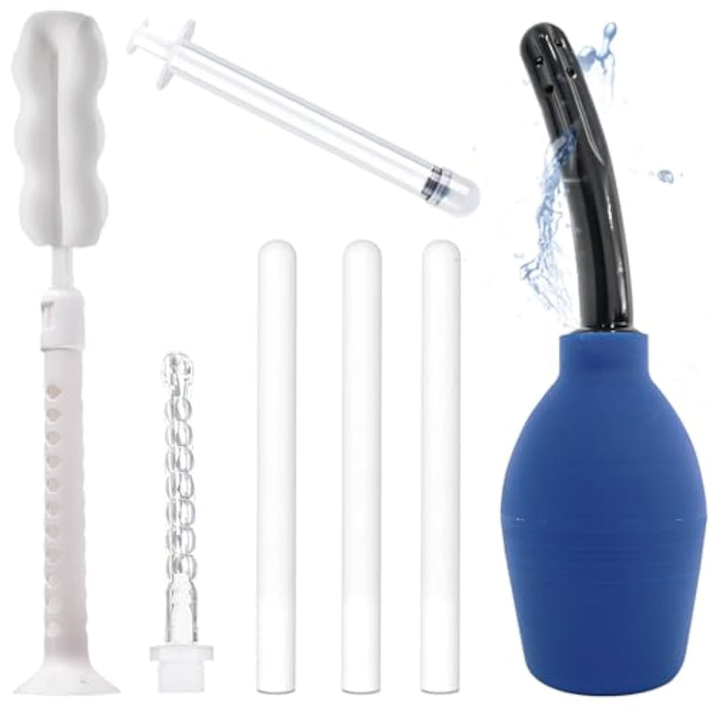 Sex Toy Cleaner Care Kits For Sex Doll Cleaning Male Masturbators, 7 Pcs Pocket Pussy Cleaner Adult Male Toy Reusable Drying Rod,Lube Lubricant Applicator, , Cleaning Brush ,10.8 Oz Cleaning Flush