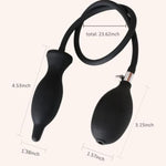 Liquid Silicone Inflatable Anal Plug for BDSM and Couples - Perineum Massager for Men and Women
