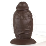 4 Inch Extra Thick Black Dildo, 8.5 Inch Realistic Silicone Girthy Dildos Huge Butt Plug With Suction Cup For Hands-Free & Anal Play, Biggest Dildo Anal Plug Sex Toy For Experienced Men Women (Brown)