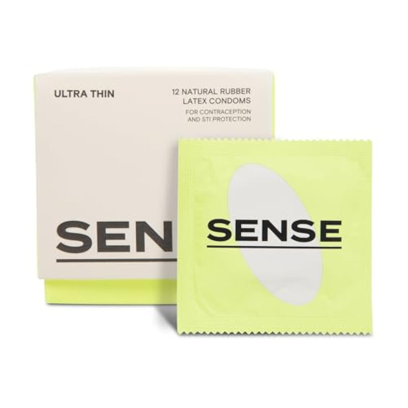 Ultra Thin Latex Condoms For Extra Comfort & Enhanced Sensitivity - Silky Smooth, Lubricated Condoms - Electronically Tested, Non Toxic, Vegan, Hypoallergenic Bareskin Condom For Men, 12 Pack