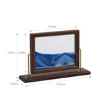 Mini Art Liquid Motion Ocean Scene in Solid Wood Oasis Frame