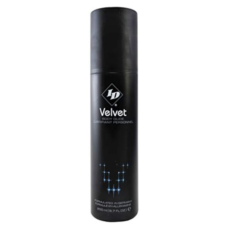 ID Velvet Silicone Based Personal Lubricant for Men Women and Couples - Sensual Luxury Long Lasting Silicone Lube Made in USA