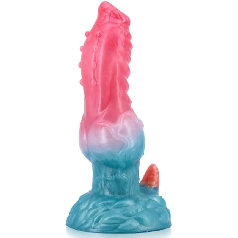 Dog Dildo, Realistic Thick Monster Dildos With Knot 7.3Inch Soft Silicone Penis Animal Fantasy Dildo With Suction Cup Anal Sex Toys For Women And Men Couples