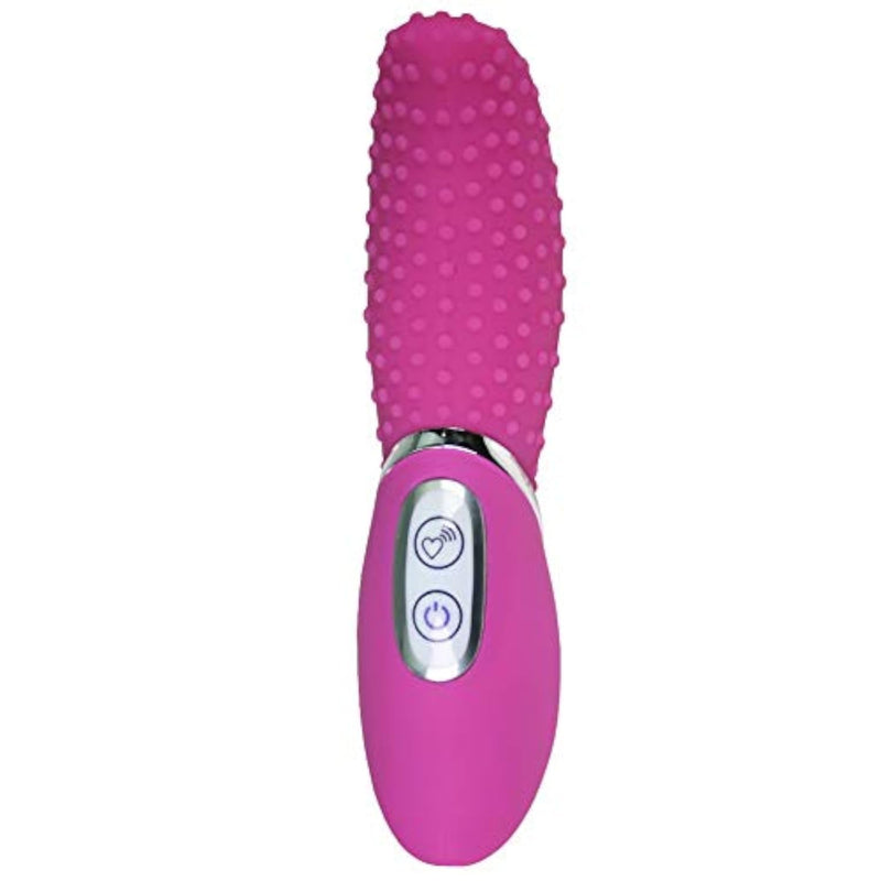 Pink Textured Tongue Vibrator with 7 Powerful Functions for GSpot and Clitoral Stimulation