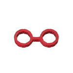 Doc Johnson Japanese Bondage - Silicone Cuffs - Single-Piece Premium Silicone Handcuffs for Soft Bondage or Restraint Play - Small - Red