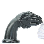 Realistic Hand Dildo Butt Plug - Two in One Hand Dildo with Stimulation Beads - Huge Anal Plug with Suction Cup for Hand Free Play - Anal Trainer Anus Dilator Prostate Massage for Men Women (Black)