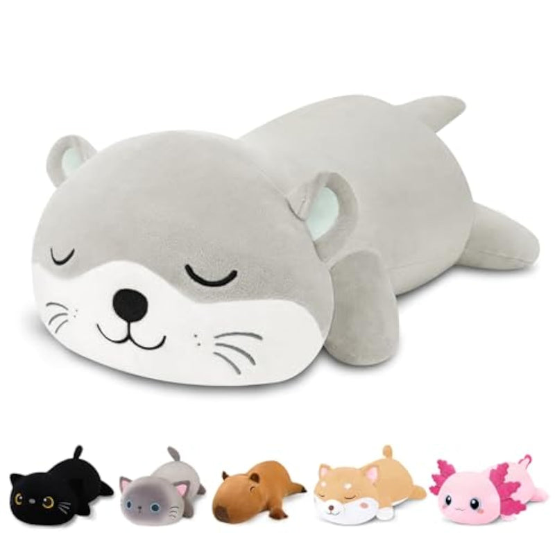 Weighted Otter Stuffed Animals, Cute Weighted Otter Plush, Soft Stuffed Weighted Plushie Birthday For Kids & Adults(9.8" 0.8Lbs)