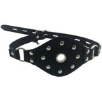 Inflatable Silicone Strap-On Mouth Gag, Bdsm Faux Leather Adjustable Open Mouth Plug Expandable Silicone Gag Bondage For Fetish Lgbt Lover