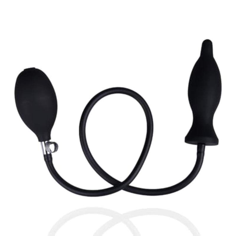 Liquid Silicone Inflatable Anal Plug for BDSM and Couples - Perineum Massager for Men and Women