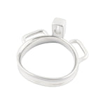 Closed Base Ring Attachable Belt Ergonomic Design Chastity Cage Base Ring For Men'S Chasity Device Stainless Steel Virginity Lock Cock Cage Jh445 45Mm