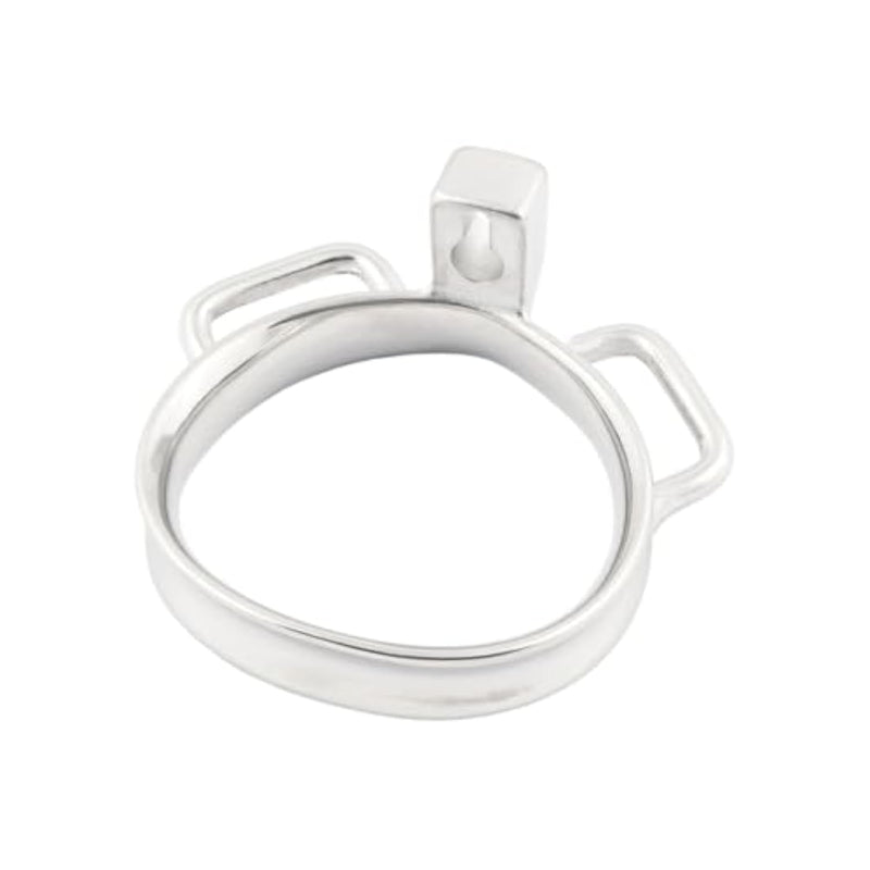 Closed Base Ring Attachable Belt Ergonomic Design Chastity Cage Base Ring For Men'S Chasity Device Stainless Steel Virginity Lock Cock Cage Jh445 45Mm