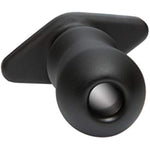 Doc Johnson Titanmen - Open Up - 4.5 Inch Hollow Tunnel Anal Plug with 5.35 Inch Girth - Flared Safety Base - Matte Finish - Butt Plug - Black