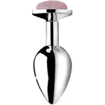 Authentic Rose Quartz Gemstone Anal Plug - Medium