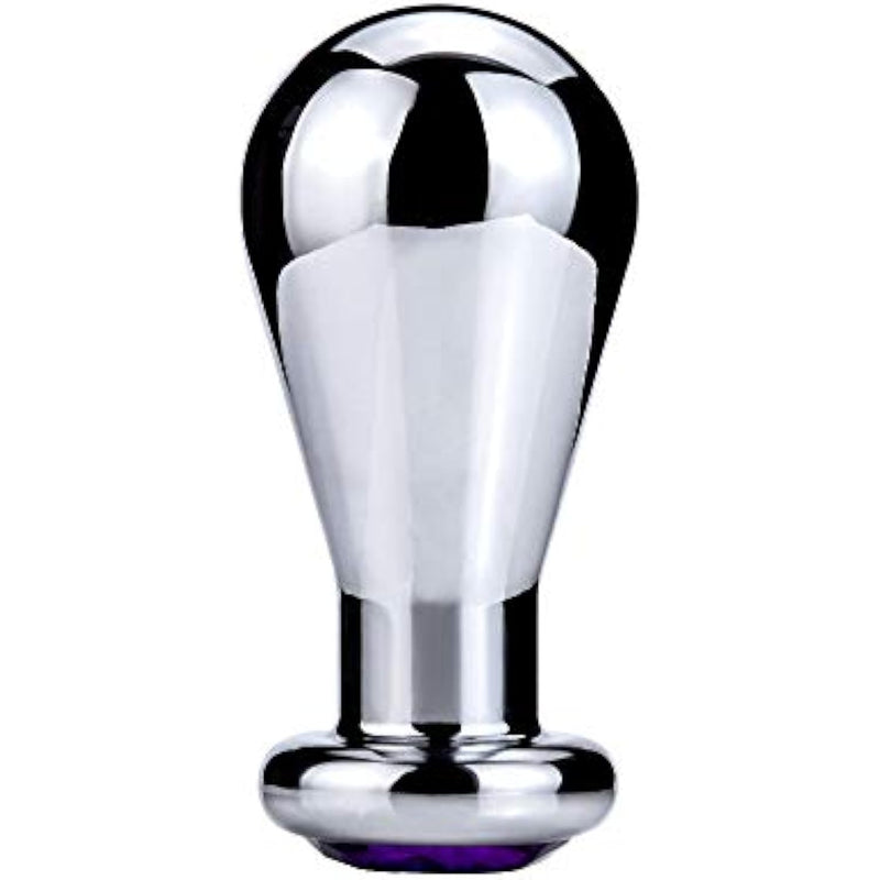 Stainless Steel Big Anal Plug Bulb Shape Jewelry Butt Plug Trainer Set Anal Massager Sex Toy For Men Women Prostate Massage(M)