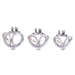 Male Cock Cage Base Ring Ergonomic Design Stainless Steel Chastity Device Closed Ring With Scrotal Splitter H545 (1.77''/ 45Mm)