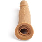 New 1219R Soft Texture Sleeve Extender Sheath For Men Male Enhancement Extension Sleeve (Brown/Rr)