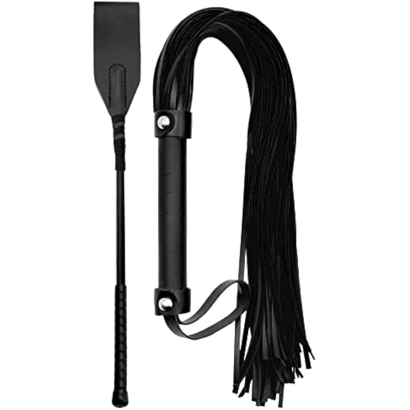 Black Sex Whip Adult Crop 18" Bdsm Whip Set Bondage Flogger Kit Crop Sex Set Adult Crop Paddle Spanking Bdsm Set Spanking Paddle Adults Flogger Bdsm Starter Kit