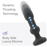 Male And Female Anal Butt Plug Masturbator Thrusting Prostate Massager P-Spot And G-Spot Unisex Vibrator Silicone Waterproof Usb Rechargeable Sex Pleasure Toy