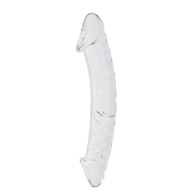 11" Large Clear Double Ended Glass Dildo Double Side Crystal Penis G-Spot Stimulator Female Masturbator