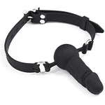 Strap On Dildo Adult Sex Toys Mouth Gag Realistic Dildo G-Spot Stimulation Wearable Harness, Black Silicone Dildo Strong Suction Cup Dildo Bdsm Play Sex Toys For Women Lesbian