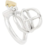 Male Chastity Device With Padlock Stainless Steel Cock Cage Ring Virginity Lock Chastity Belt For Adult Game Sex Toy W440 40Mm