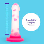 Heart Realistic 8 Inch Dildo And Rose Toy Pleasure Air Clitoris Sucker - Female Sex Toys Bundle
