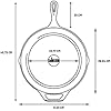 Cast Iron Skillet with Red Silicone Hot Handle Holder, 12-inch