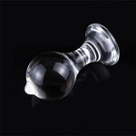 Big Ball Transparent Crystal Anal Butt Plugs Stimulation Masturbation Ball Trainer Couple Flirt Adult Anal Sex Toys(M)