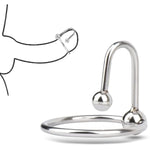 Glans Ring Adult Men Masturbation With 8Mm Insert Urethral Balls Male Pleasures Sex Toy (1.18 Inch)