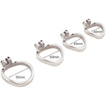 Male'S Flat Closed Base Ring For Stainless Steel Chasity Cages Device Virginity Lock Jh145 45Mm