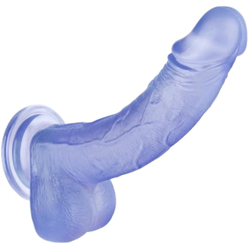 Realistic Dildos Sex Toys - 7.8" Silicone Anal Dildos With Strong Suction Cup For Hands-Free And Anal Play, Vaginal G-Spot Stimulation Adult Toys & Games For Women Men Couples(Light Purple)