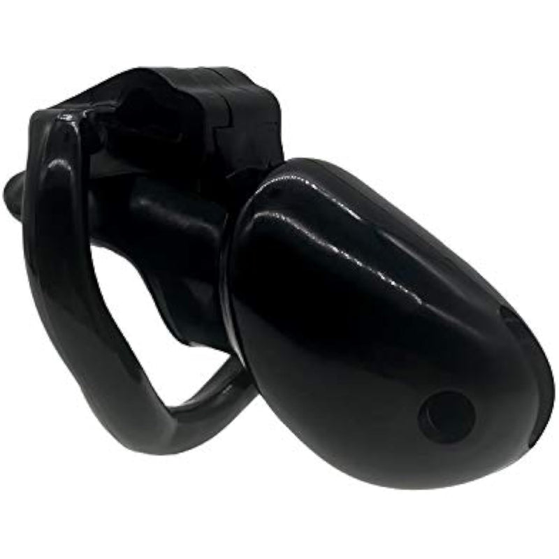 Ht-V3 Chastity Cage | Lightweight Cock Cage | Resin Chastity Devices | Male Chastity Cage | Adult Sex Toy For Men | Magiclockers | 4 Sizes Rings Included | Maxi (Black)
