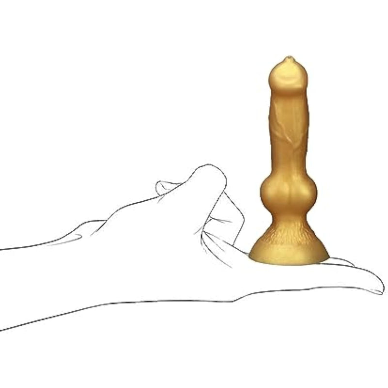 3.85 Inch Mini Knot Dildo Animal Dog Dildo Sex Toys, Small Slim Knotted Dildo Fantasy Realistic Dildos For G Spot Stimulation, Strong Suction Cup Anal Plug Adult Sex Toy For Women Man Couple Pleasure