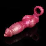 8Inch Soft Silicone Dog Penis Sleeve Enlargement For Men, Monster Dildo Pennis Sleeve Grith Extender With Penis Cock Ring Ejaculation Delay For Couples (Pink)