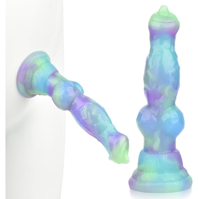 Small Dog Dildo For Beginner, 7Inch Realistic Thin Monster Dildos With Knot And Suction Cup, Fantasy Silicone Fake Penis Adult Anal Sex Toy For Women G Spot And Men Gay Strap On Play