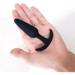 Anal Plug Toy Butt Plug Anal Trainer Set Silicone Anal Beads Plug Kit Trainer Triple Set & 8 Cm, Butt-Plug Black - Erotic Adult Toys (Small)