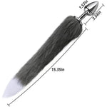 Smooth Long Fox Tail With Anal Plug Flirting Animal Tail Butt Plug Sm Role Play Sex Toys For Women Men Couple (L)