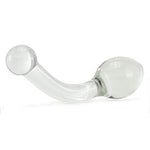 Gläs Sex Toys – Pure Indulgence 8” Hand Blown Glass Anal Slider, Borosilicate Glass Prostate Massager with Curved Tip, Non-Porous Hygienic Anal Toys