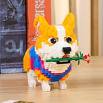 Cute Animal Micro Mini Building Blocks Kit, Corgi Dog Micro Bricks Building Toys For Adults, Party Favors For Kids 12-14+ Years Old, Birthday, Carnival Prizes (997 Pcs)
