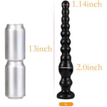 13Inch Anal Bead Butt Plug - Long Anal Dildo With 10 Bead Flexible Anal Plug Anus Dilator Vaginal Prostate Massage Stimulation Anal Sex Toy For Women Men Couple Lover (L)