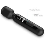 Wand Vibrator Personal Massager, Clit Stimulator Vibrator With Display, 9 Electric Shock Modes & 9 Vibrating Modes Adult Sex Toys For Women Female (Black)