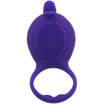 Silicone Clit Stimulating Vibrating Cock Ring For Couples