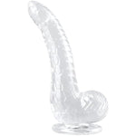 8.5" Long Clear Realistic Dildo Anal Sex Toy For Women,Soft Fantasy Dragon Cock G Spot Stimulator Vagina Massager With Suction Cup,Lifelike Jelly Penis Dong Butt Plug Female Masturbator For Men Couple