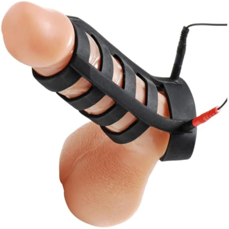 Bdsm Penis Sleeve Cock Sheath Bondage Toys Power Cage Silicone Male Masturbator E-Stim Penis Pump Cock Sleeves Ball Extender Dick Adult Sex Toy For Men Couples Games?Made In Usa?