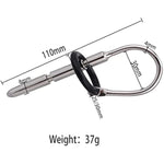 Smooth Urethral Sounds Catheter Plug Metal Urethral Rod With Silicone Penis Cock Rings(020)