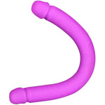 Realistic Double-Ended Dildo Silicone Double Sided Dildo With Vivid Glans Double Dong Penis For Vaginal Anal Sex Adult Sex Toy For Lesbian Gay Women Men (L) Purple