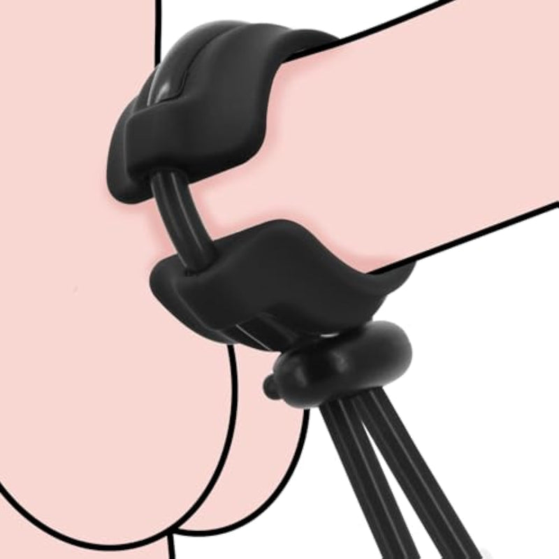 Adjustable Penis Ring - Silicone Black Cock Ring For Erection Enhancing Long Lasting Stronger -Men Sex Toy For Sex Game