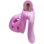 Pink Chastity Device For Men, Upgraded Ergonomic Nylon Resin Chastity Locked Cage With 4 Sizes Rings For Prevent Erection Penis Exercise Cook Cage Bondage Restraint Kit Sex Toy (Nami)